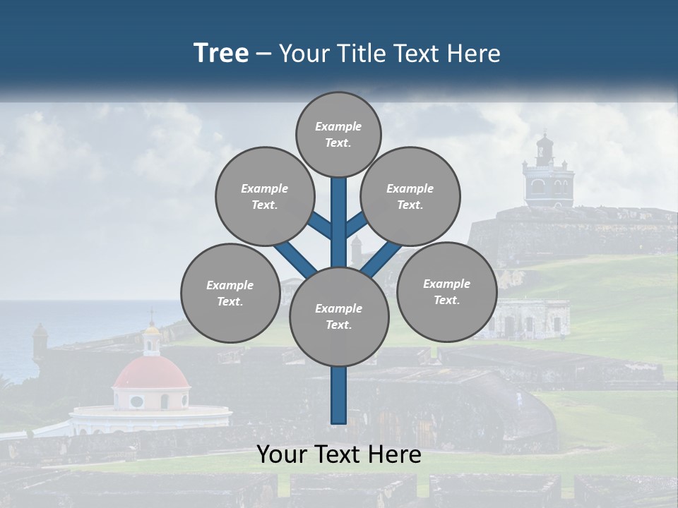 A Castle On Top Of A Hill Near The Ocean PowerPoint Template