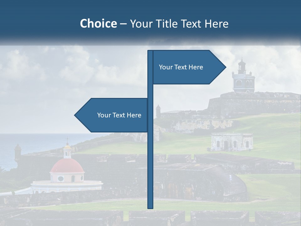 A Castle On Top Of A Hill Near The Ocean PowerPoint Template