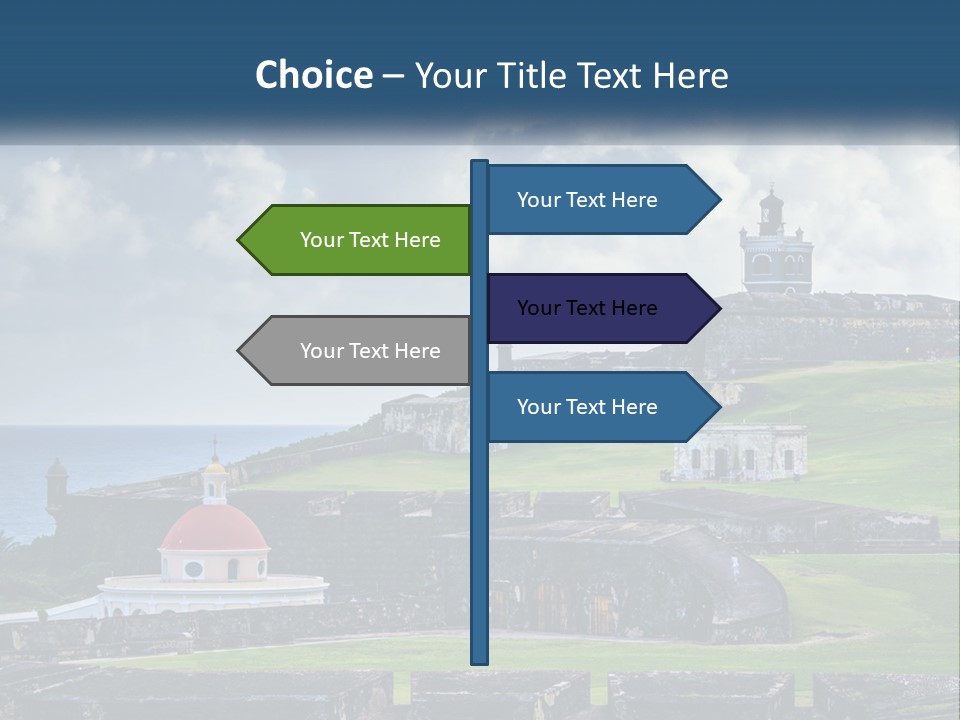 A Castle On Top Of A Hill Near The Ocean PowerPoint Template