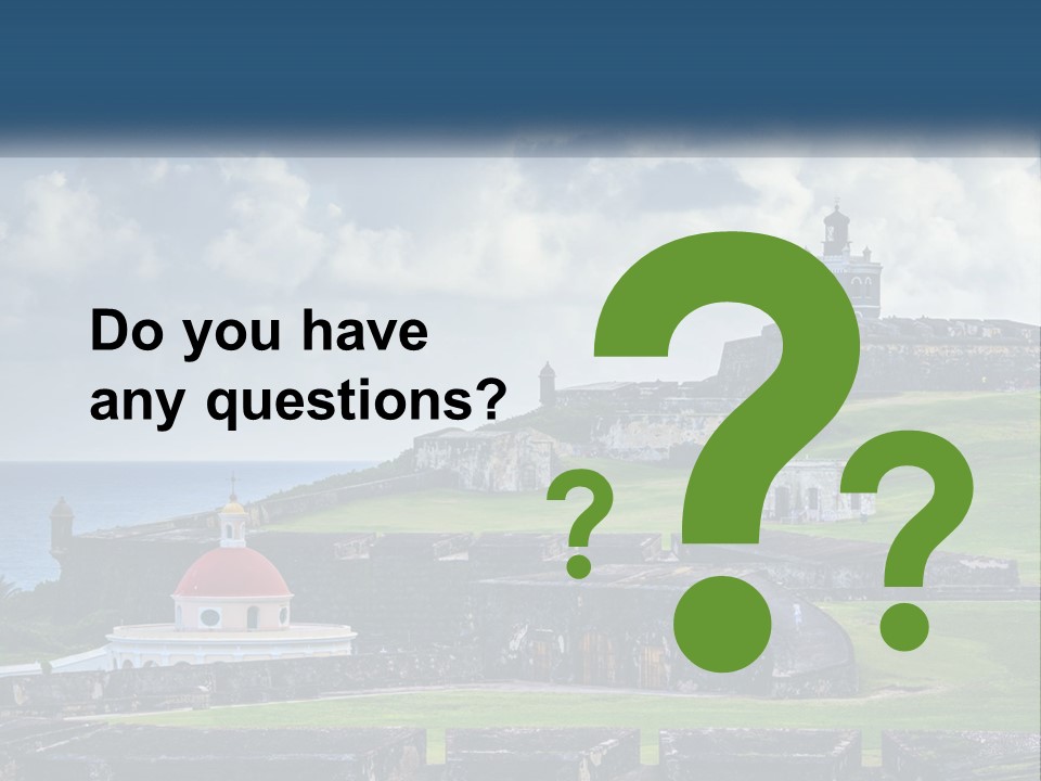 A Castle On Top Of A Hill Near The Ocean PowerPoint Template