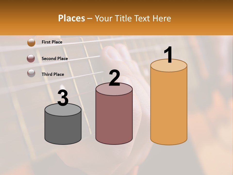 A Person Playing A Guitar With A Name Of Presentation PowerPoint Template