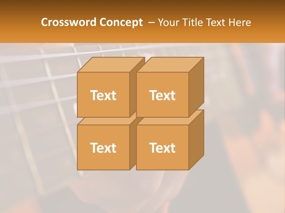 A Person Playing A Guitar With A Name Of Presentation PowerPoint Template