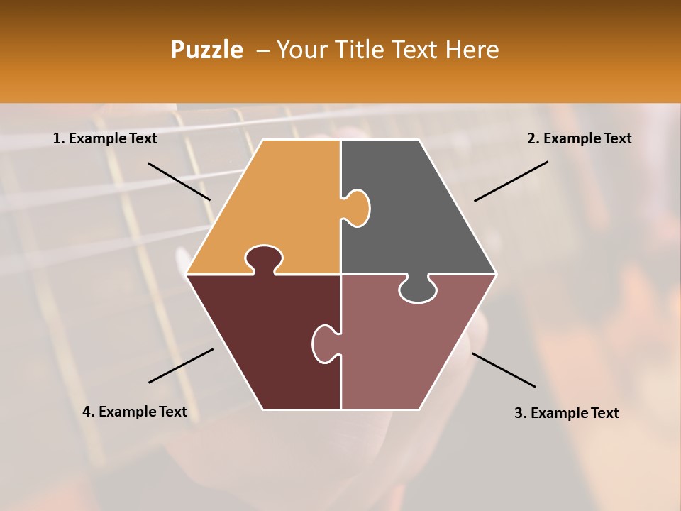 A Person Playing A Guitar With A Name Of Presentation PowerPoint Template