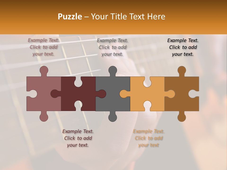 A Person Playing A Guitar With A Name Of Presentation PowerPoint Template
