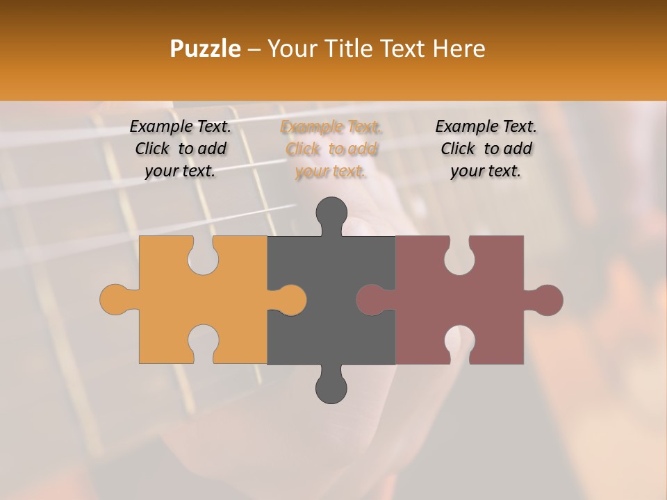 A Person Playing A Guitar With A Name Of Presentation PowerPoint Template