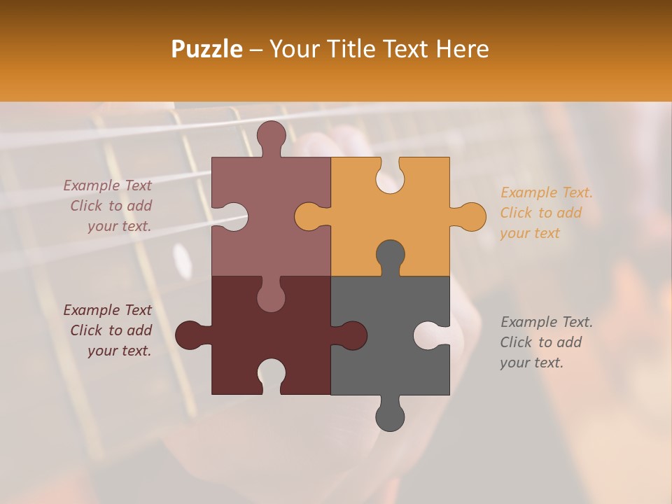 A Person Playing A Guitar With A Name Of Presentation PowerPoint Template