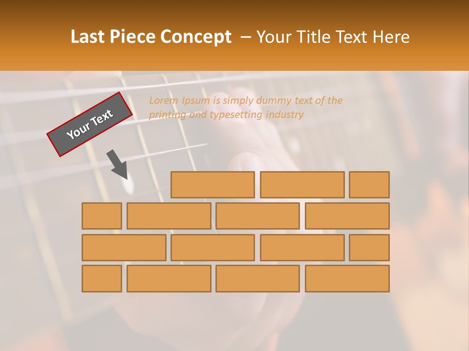 A Person Playing A Guitar With A Name Of Presentation PowerPoint Template