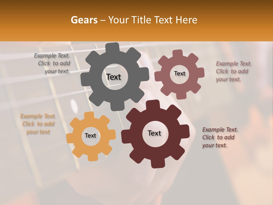 A Person Playing A Guitar With A Name Of Presentation PowerPoint Template