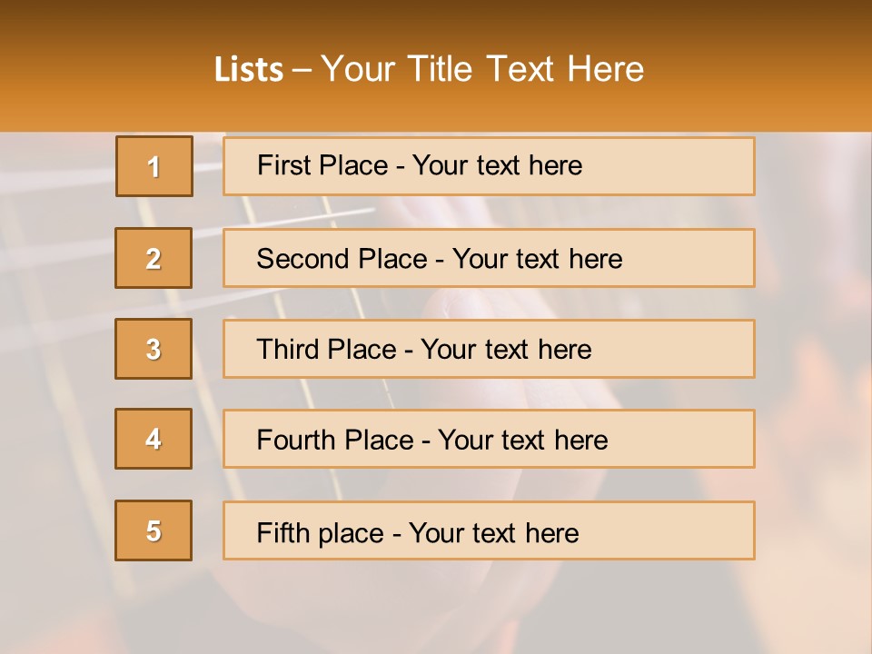 A Person Playing A Guitar With A Name Of Presentation PowerPoint Template