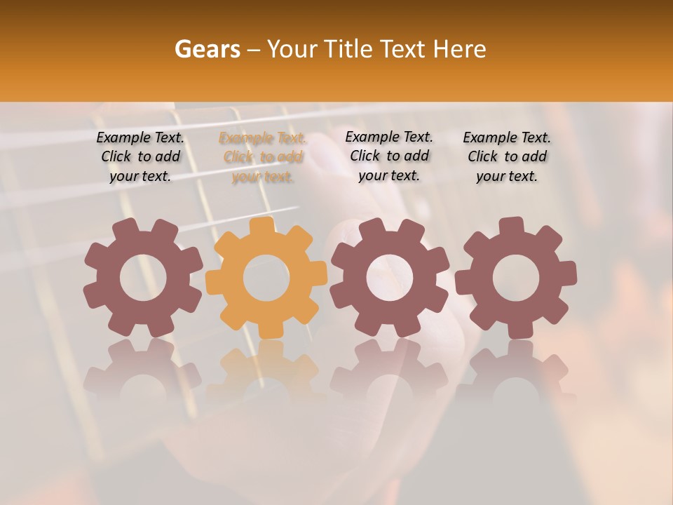 A Person Playing A Guitar With A Name Of Presentation PowerPoint Template