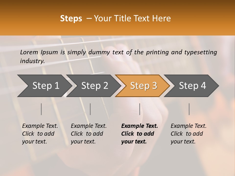 A Person Playing A Guitar With A Name Of Presentation PowerPoint Template