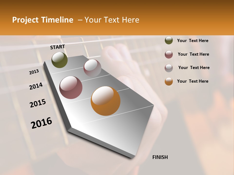 A Person Playing A Guitar With A Name Of Presentation PowerPoint Template