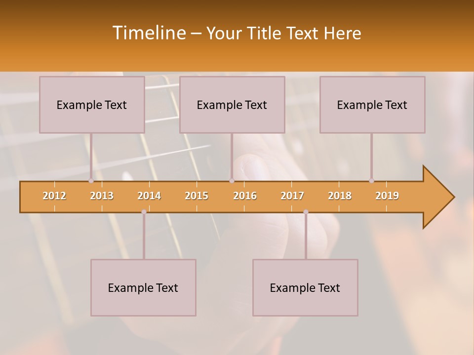 A Person Playing A Guitar With A Name Of Presentation PowerPoint Template