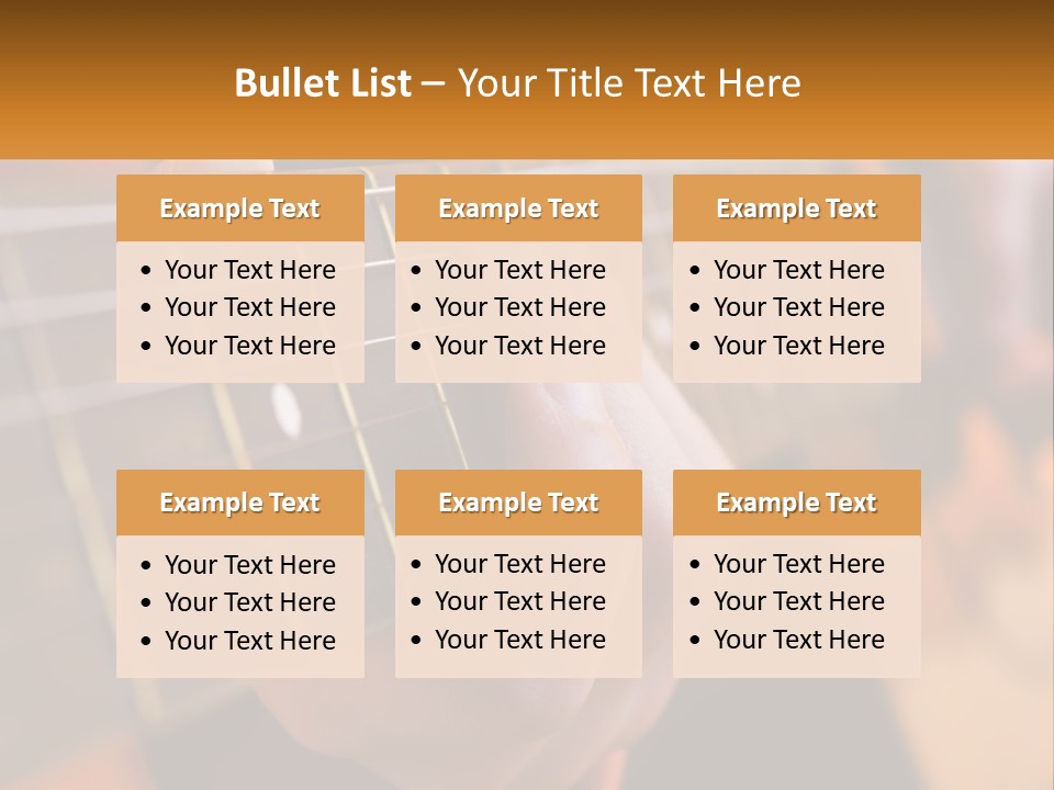 A Person Playing A Guitar With A Name Of Presentation PowerPoint Template