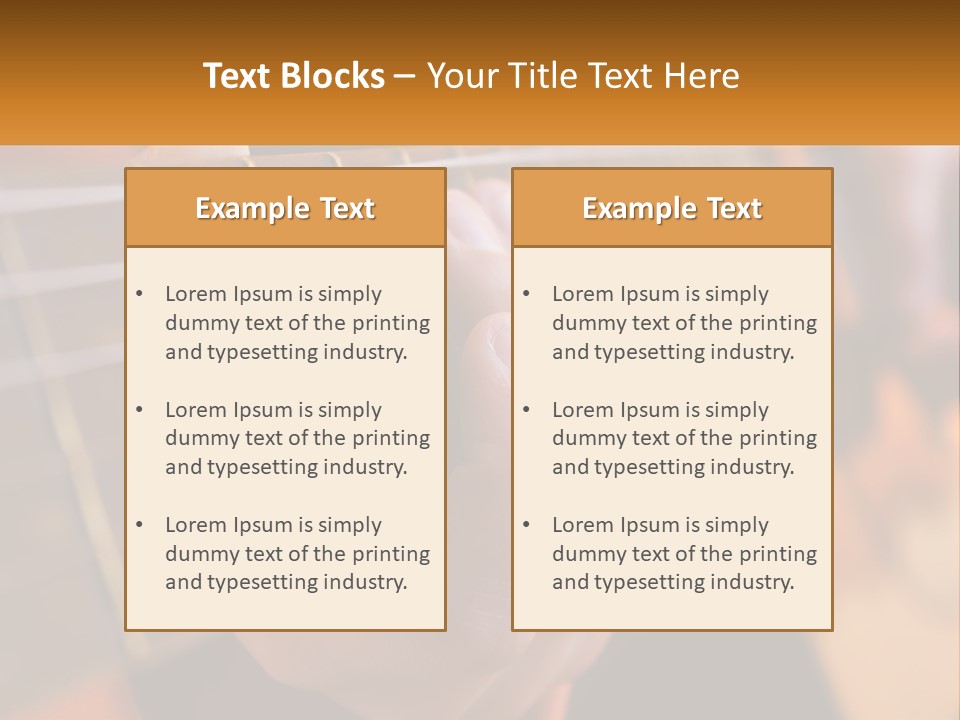 A Person Playing A Guitar With A Name Of Presentation PowerPoint Template