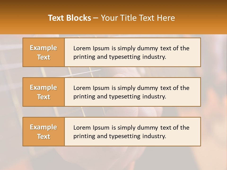 A Person Playing A Guitar With A Name Of Presentation PowerPoint Template