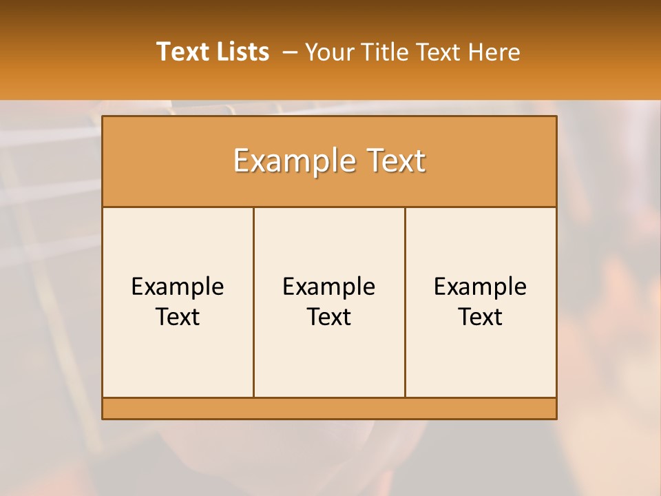A Person Playing A Guitar With A Name Of Presentation PowerPoint Template