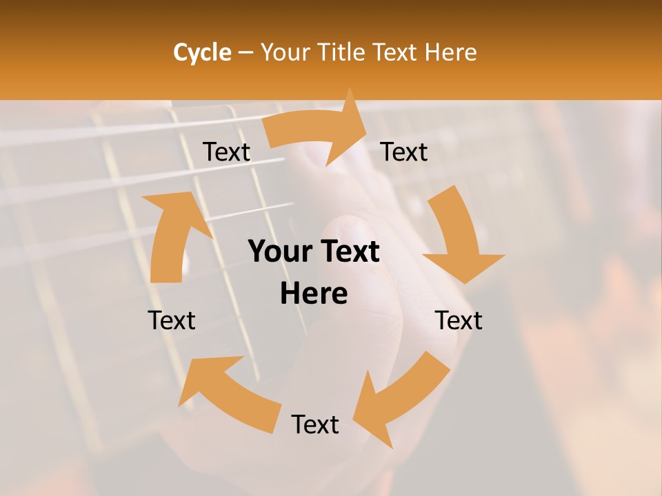 A Person Playing A Guitar With A Name Of Presentation PowerPoint Template