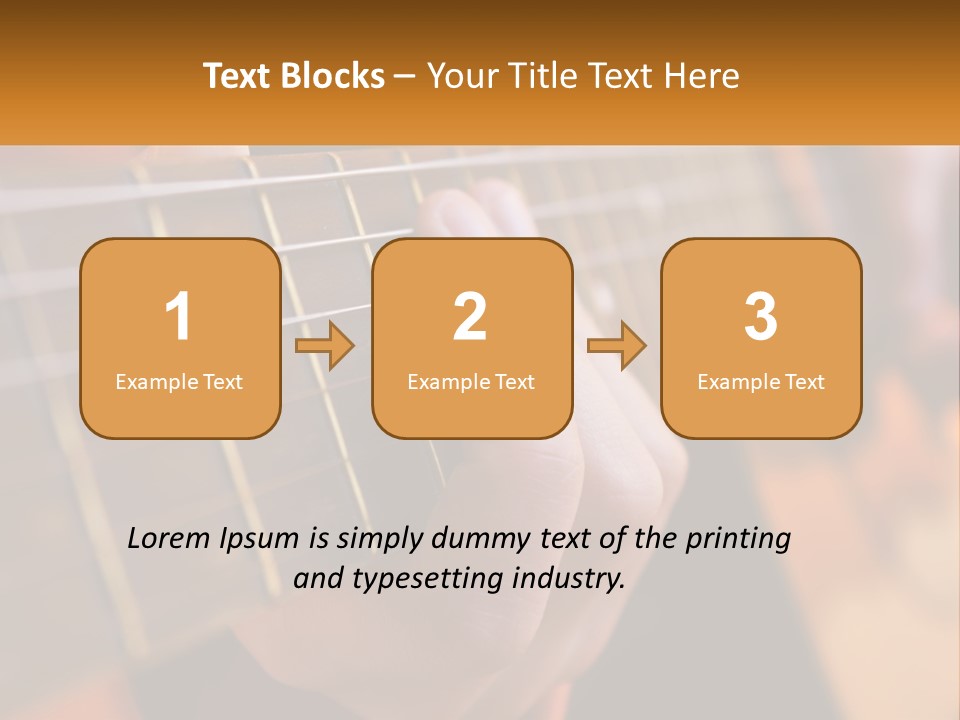 A Person Playing A Guitar With A Name Of Presentation PowerPoint Template