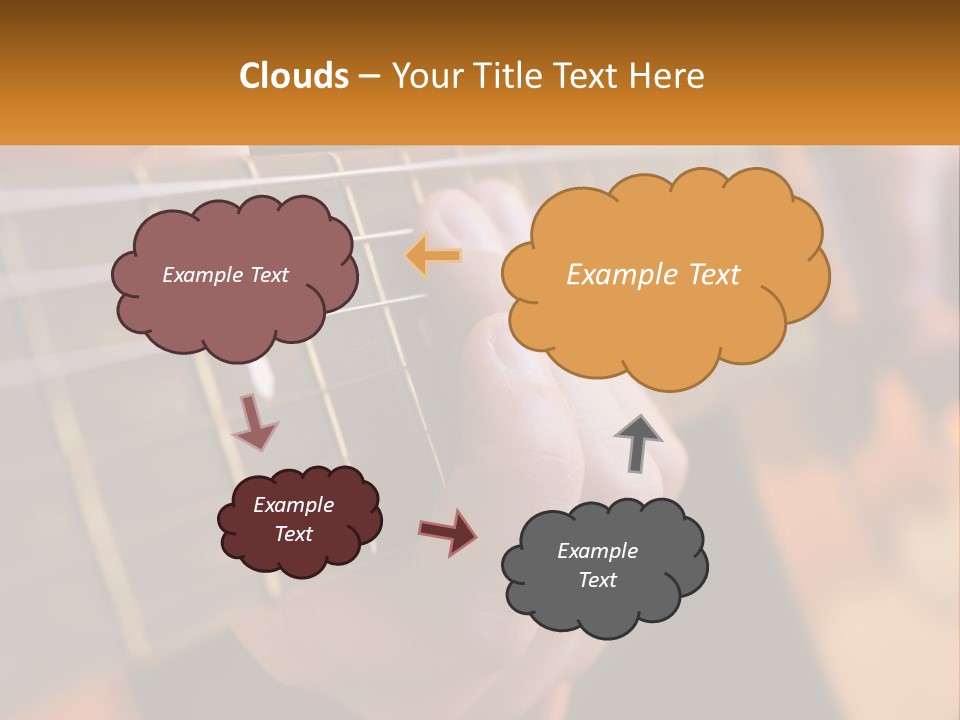 A Person Playing A Guitar With A Name Of Presentation PowerPoint Template