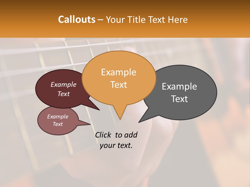 A Person Playing A Guitar With A Name Of Presentation PowerPoint Template