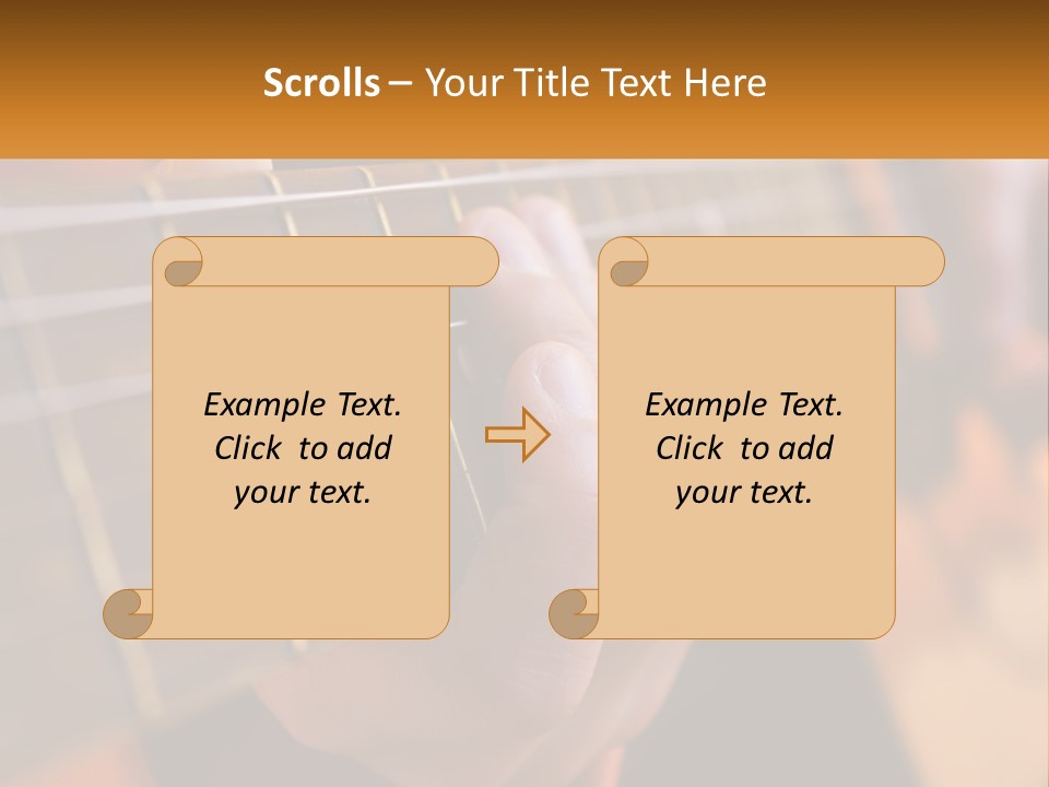 A Person Playing A Guitar With A Name Of Presentation PowerPoint Template