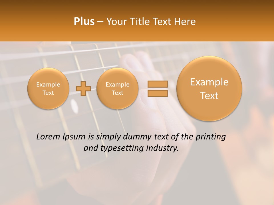 A Person Playing A Guitar With A Name Of Presentation PowerPoint Template