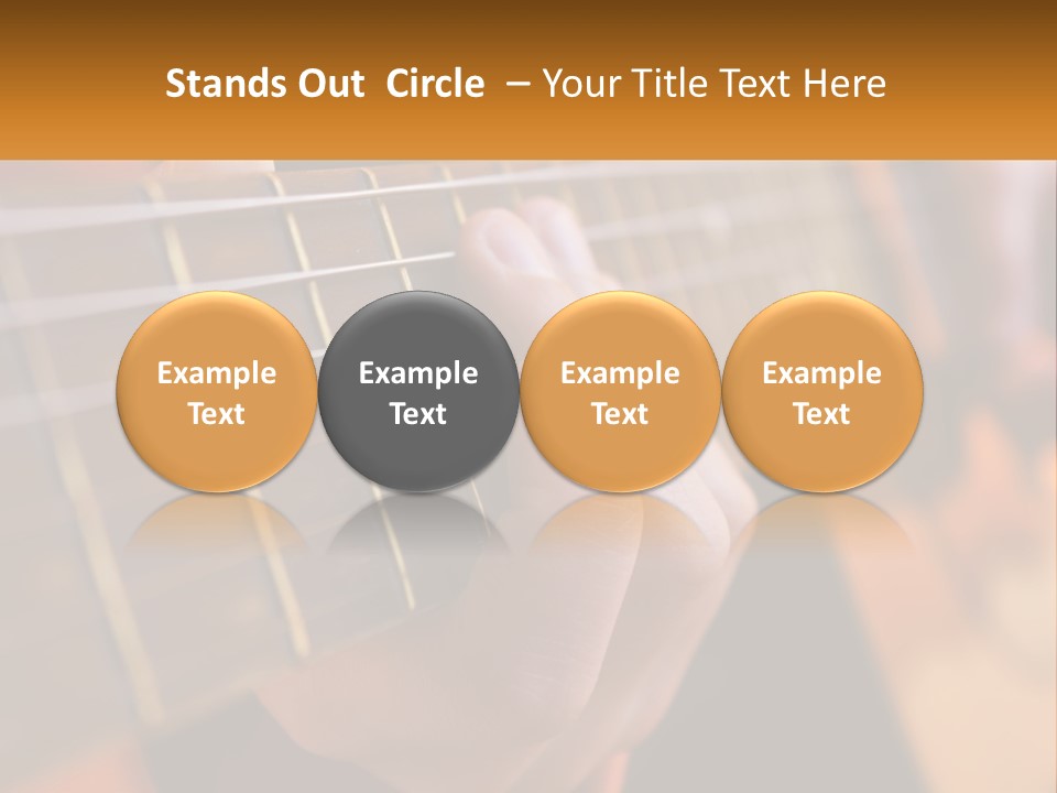 A Person Playing A Guitar With A Name Of Presentation PowerPoint Template