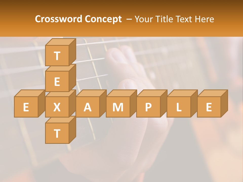 A Person Playing A Guitar With A Name Of Presentation PowerPoint Template