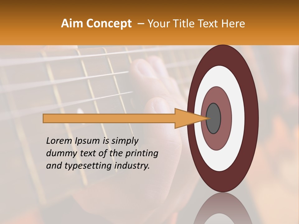A Person Playing A Guitar With A Name Of Presentation PowerPoint Template