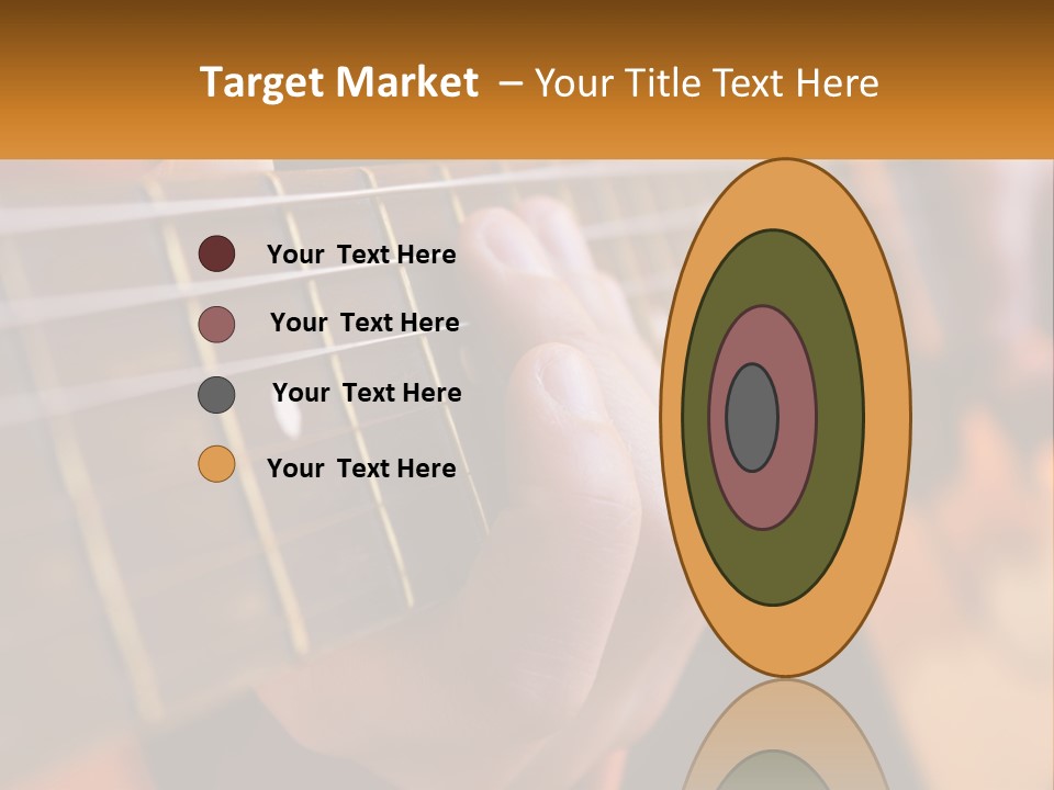 A Person Playing A Guitar With A Name Of Presentation PowerPoint Template