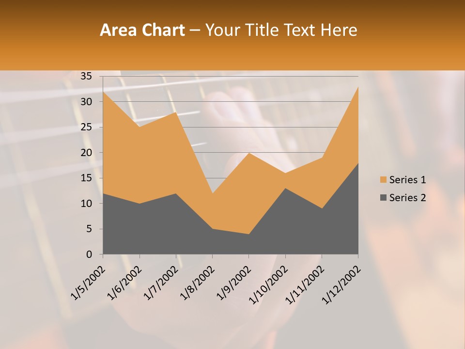 A Person Playing A Guitar With A Name Of Presentation PowerPoint Template
