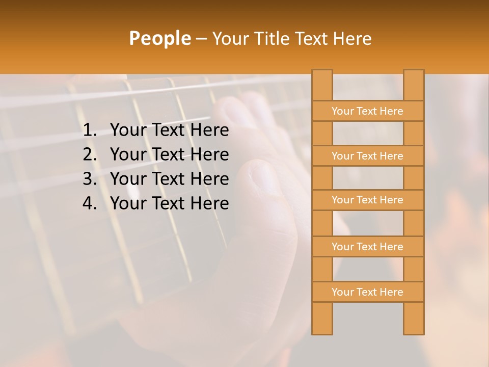 A Person Playing A Guitar With A Name Of Presentation PowerPoint Template