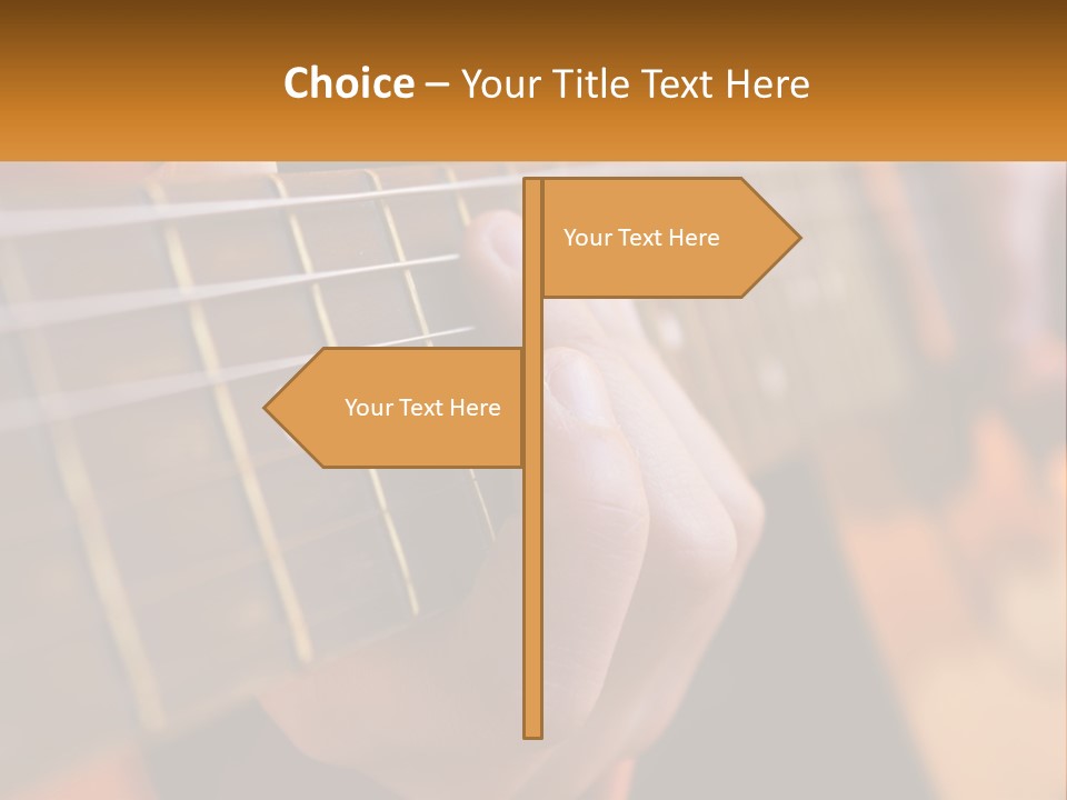 A Person Playing A Guitar With A Name Of Presentation PowerPoint Template