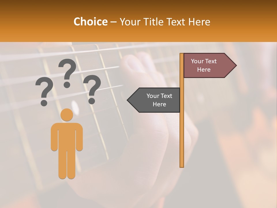 A Person Playing A Guitar With A Name Of Presentation PowerPoint Template