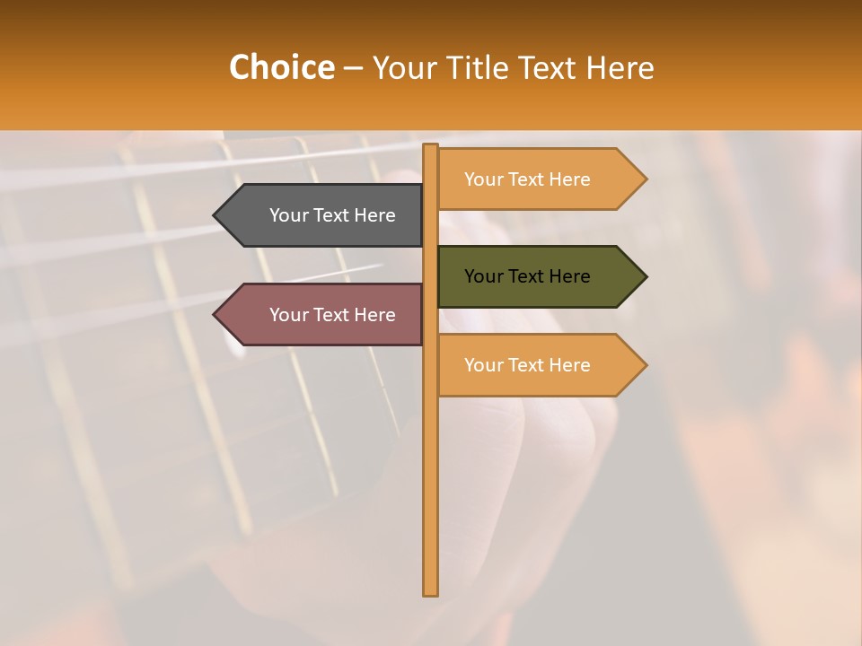 A Person Playing A Guitar With A Name Of Presentation PowerPoint Template