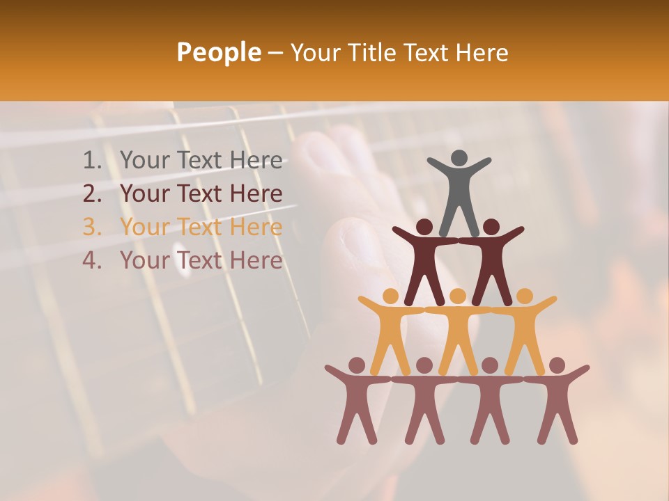 A Person Playing A Guitar With A Name Of Presentation PowerPoint Template