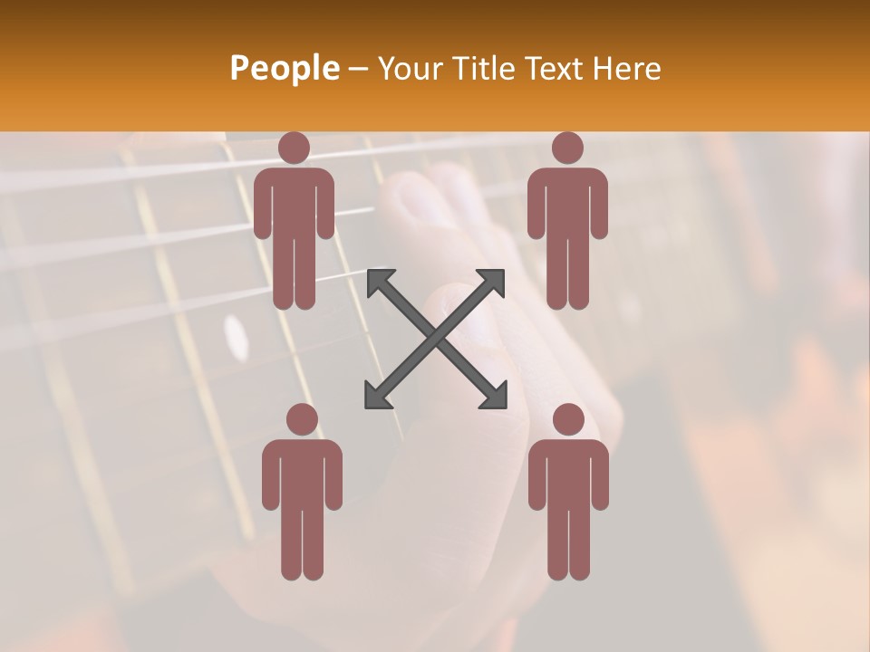 A Person Playing A Guitar With A Name Of Presentation PowerPoint Template