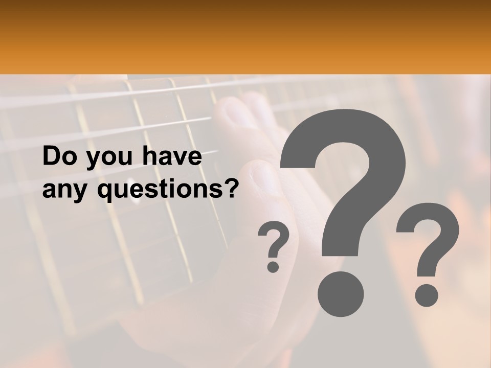 A Person Playing A Guitar With A Name Of Presentation PowerPoint Template
