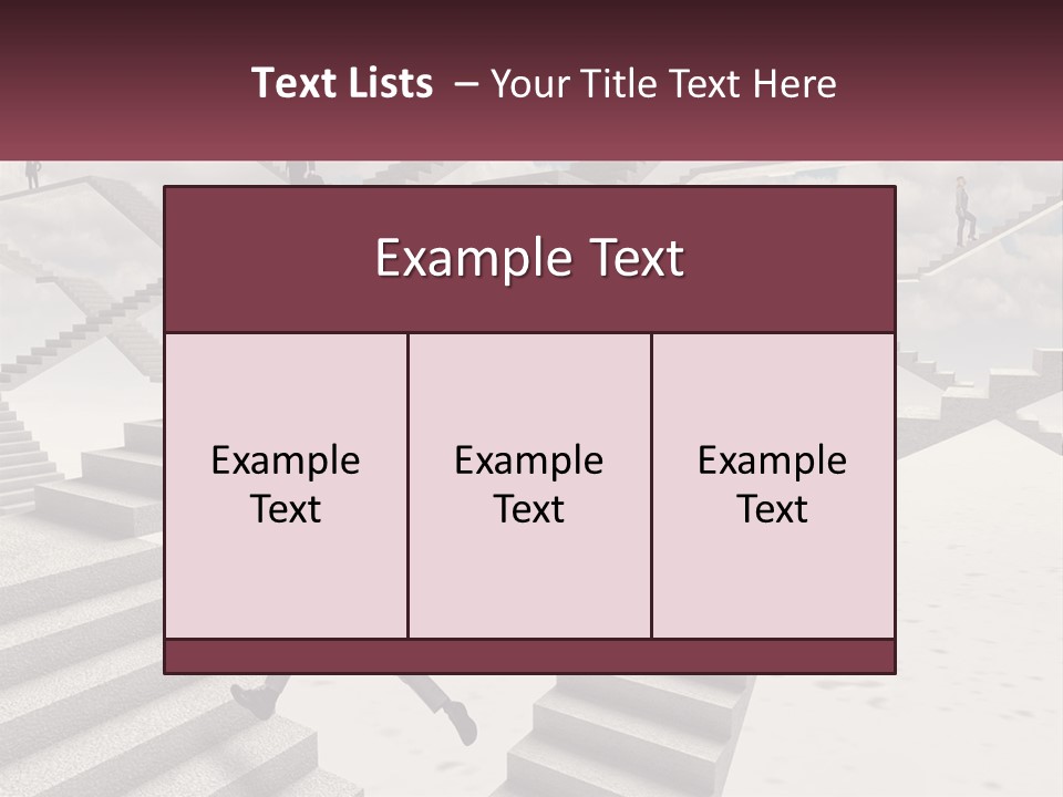A Man Is Running Up A Staircase Of Stairs PowerPoint Template