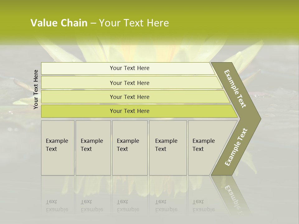 A Yellow Water Lily In A Pond Of Water PowerPoint Template