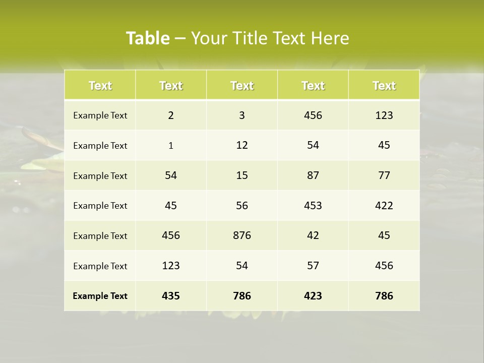 A Yellow Water Lily In A Pond Of Water PowerPoint Template