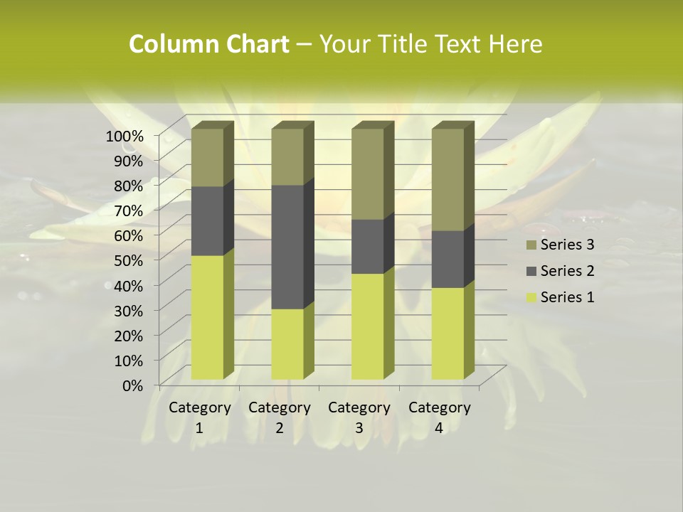 A Yellow Water Lily In A Pond Of Water PowerPoint Template