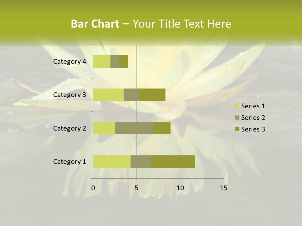 A Yellow Water Lily In A Pond Of Water PowerPoint Template