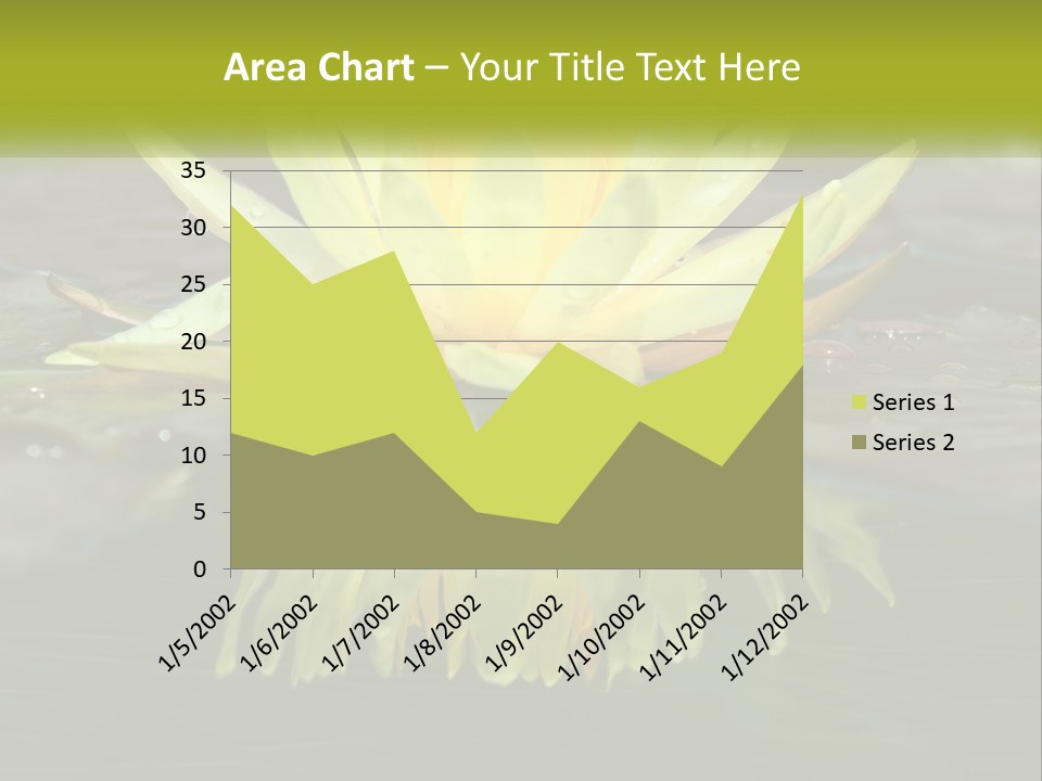 A Yellow Water Lily In A Pond Of Water PowerPoint Template