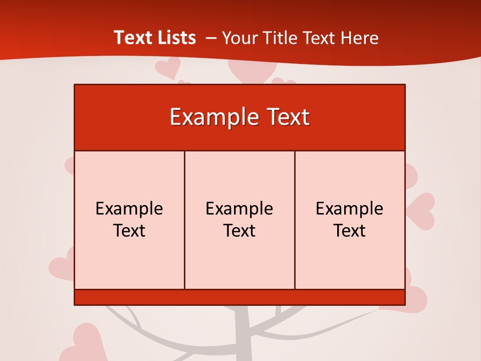 A Tree With Hearts On It With A Red Background PowerPoint Template