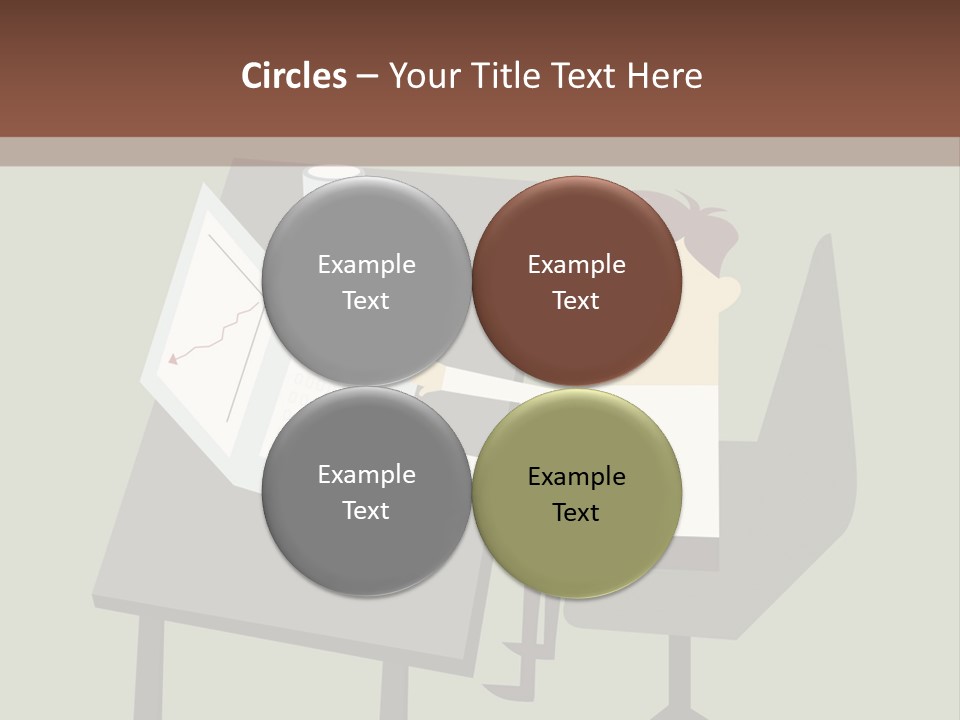 A Man Sitting At A Desk With A Cup Of Coffee On It PowerPoint Template