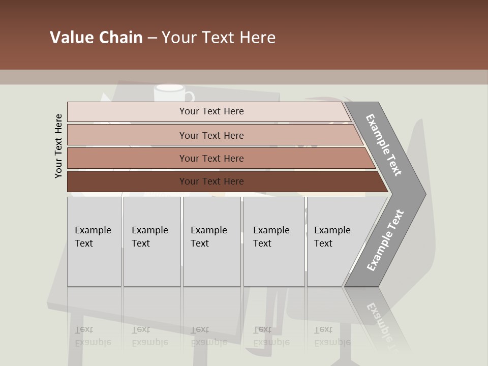 A Man Sitting At A Desk With A Cup Of Coffee On It PowerPoint Template