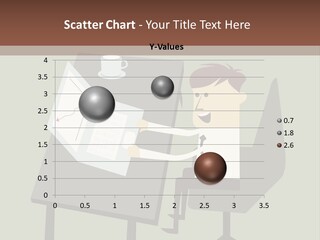 A Man Sitting At A Desk With A Cup Of Coffee On It PowerPoint Template
