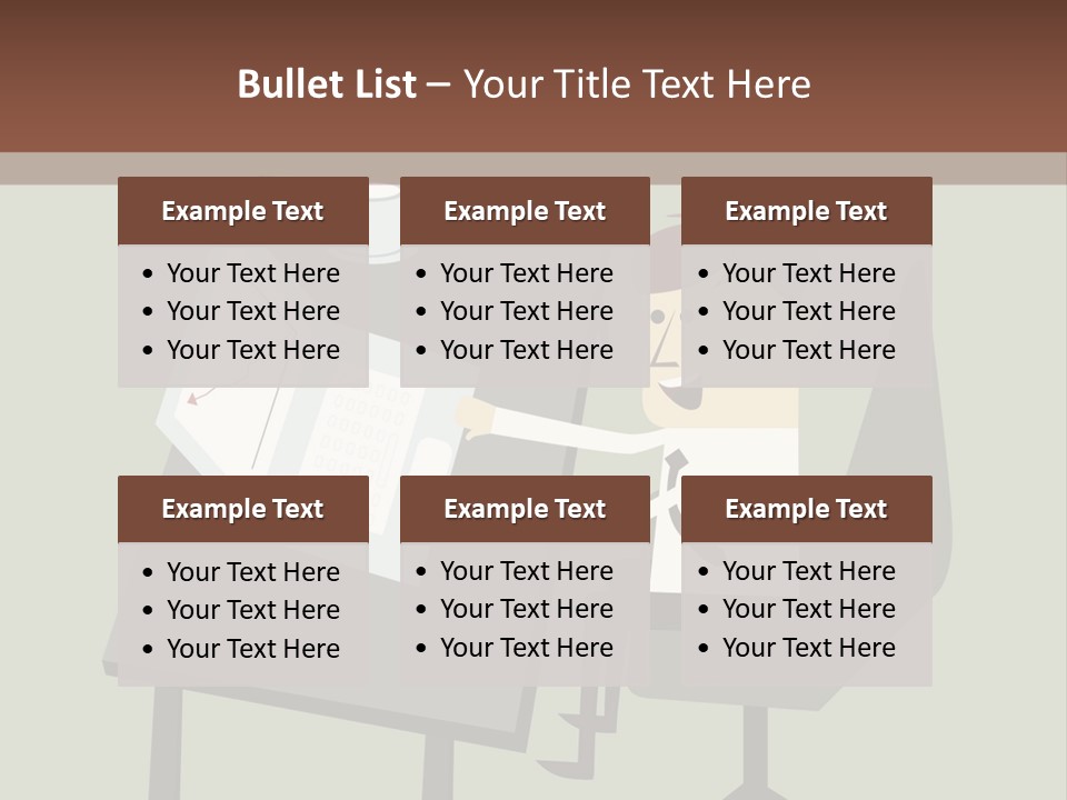 A Man Sitting At A Desk With A Cup Of Coffee On It PowerPoint Template